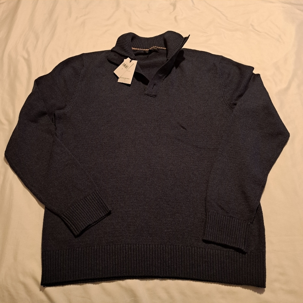 Banana Republic blue knit pullover sweater size Large New